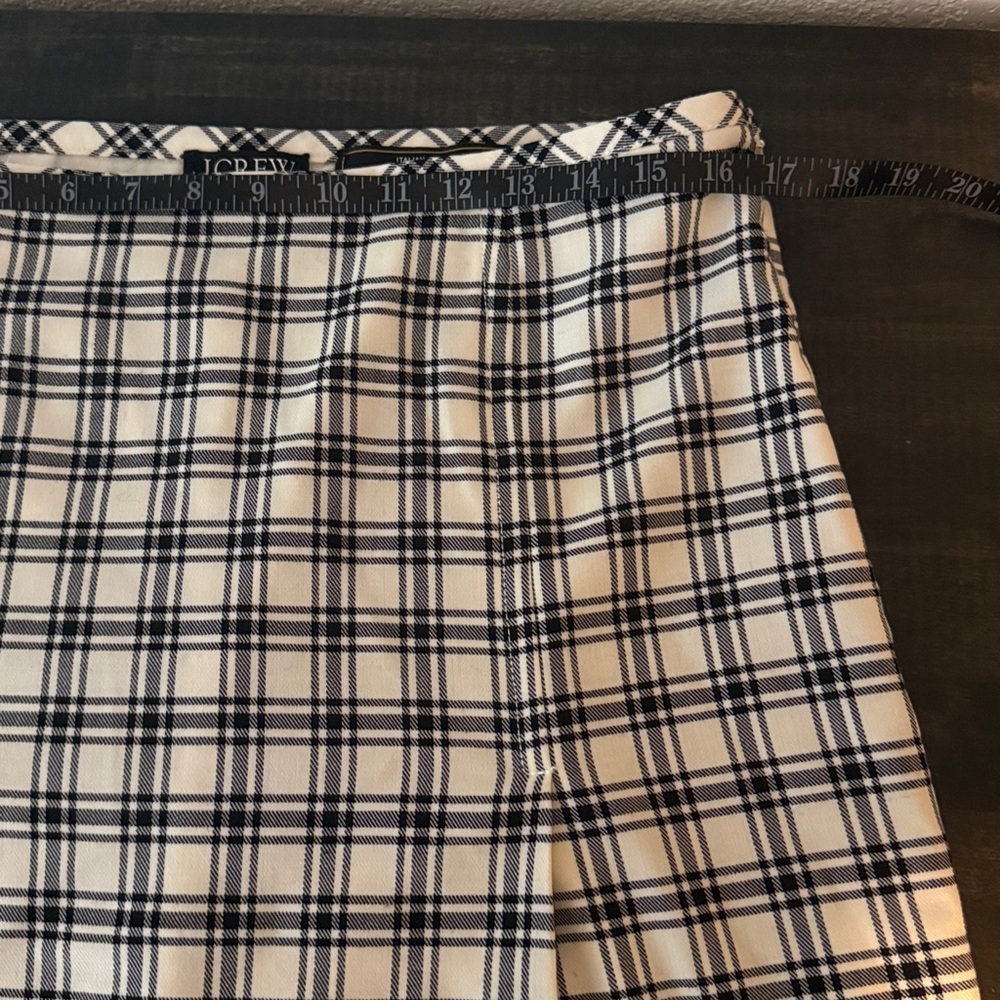 J. Crew Nova Fides Italian Wool Plaid Midi Skirt Size 12 Preppy Classic - Picture 6 of 7